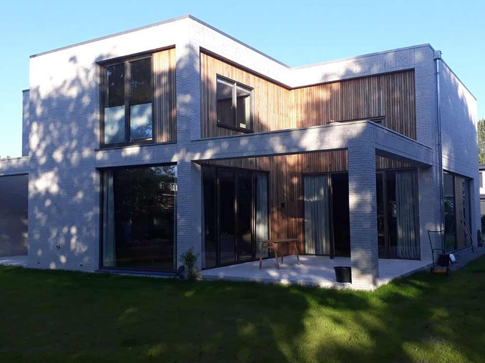Koeleman Bouw Nieuwbouw Villa met bijzonder metselwerk inclusief kelder De schulp Amstelveen