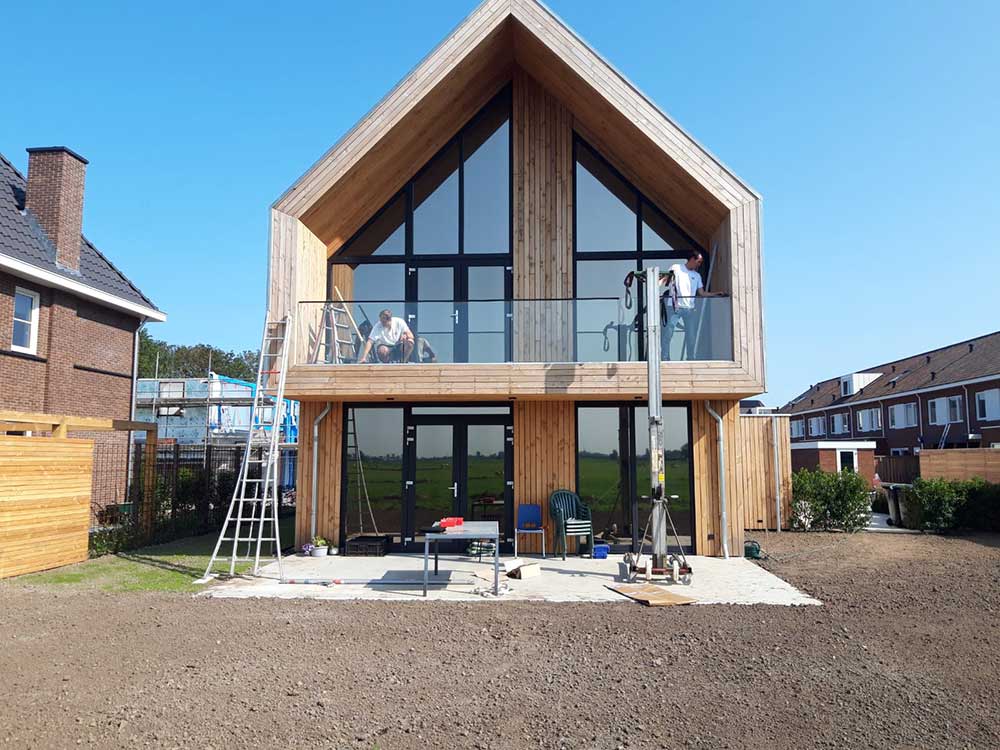 Koeleman Bouw Nieuwbouw woning met groot balkon Waterhoen Noorden